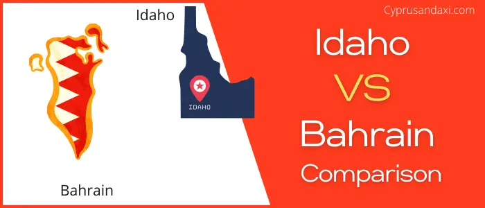 Is Idaho bigger than Bahrain