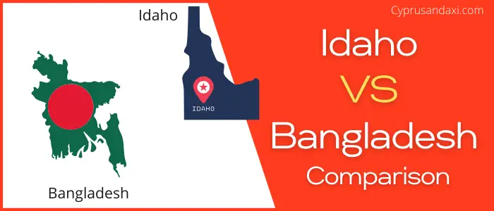 Is Idaho bigger than Bangladesh