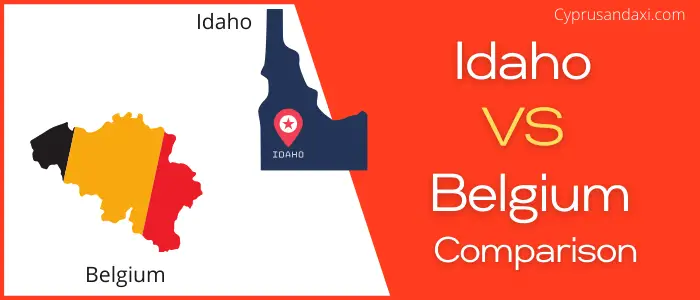 Is Idaho bigger than Belgium