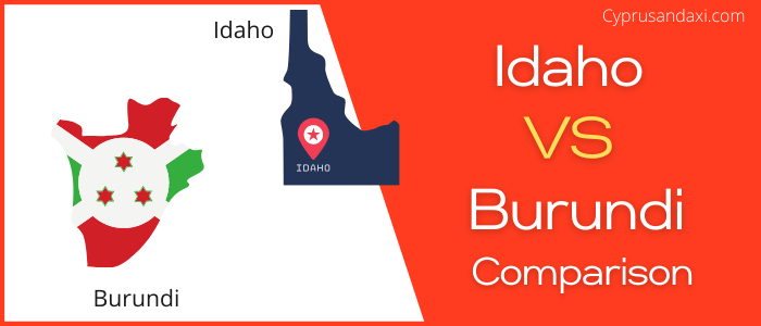 Is Idaho bigger than Burundi
