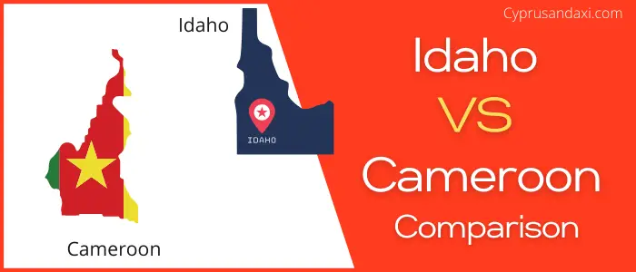 Is Idaho bigger than Cameroon