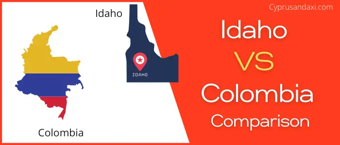 Is Idaho bigger than Colombia