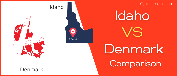 Is Idaho bigger than Denmark