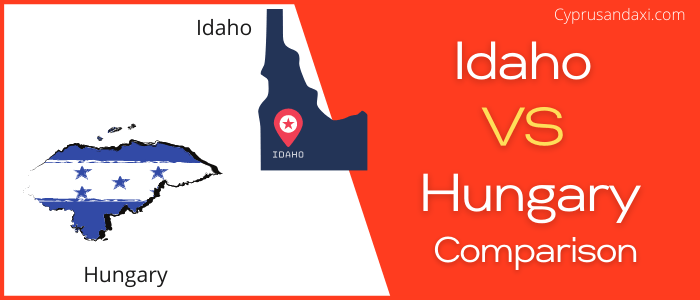 Is Idaho bigger than Hungary