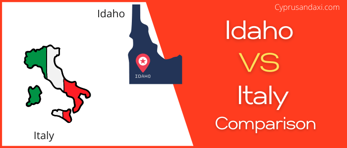 Is Idaho bigger than Italy