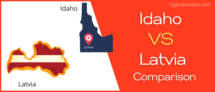 Is Idaho bigger than Latvia
