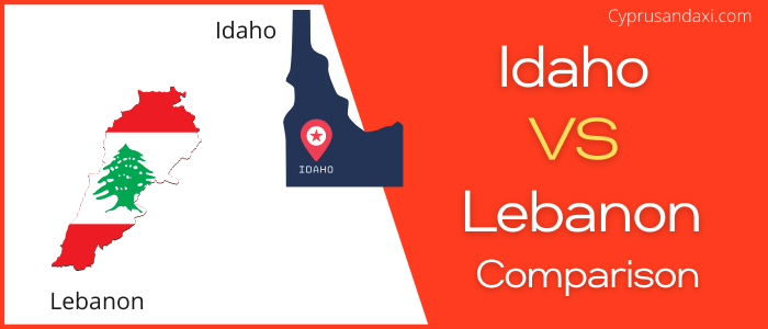 Is Idaho bigger than Lebanon