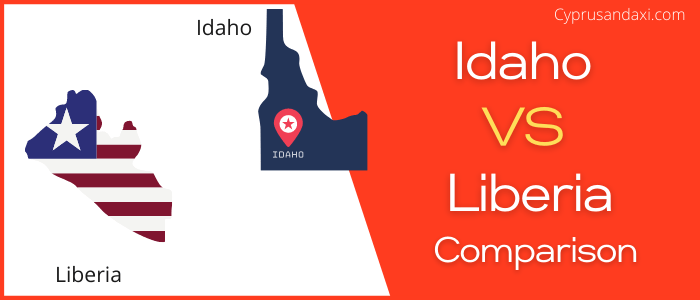 Is Idaho bigger than Liberia