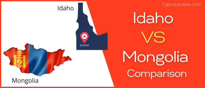 Is Idaho bigger than Mongolia
