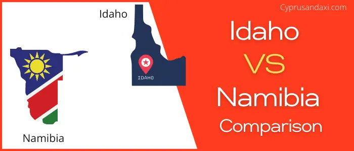 Is Idaho bigger than Namibia