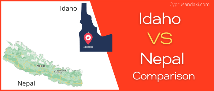 Is Idaho bigger than Nepal