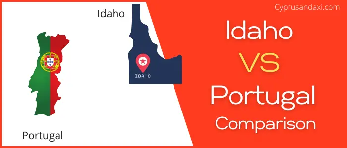 Is Idaho bigger than Portugal