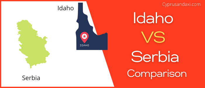 Is Idaho bigger than Serbia