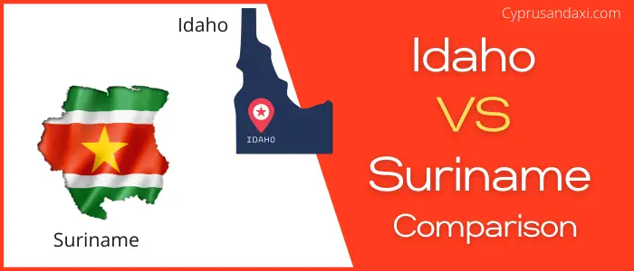 Is Idaho bigger than Suriname