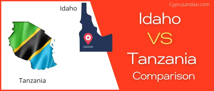 Is Idaho bigger than Tanzania