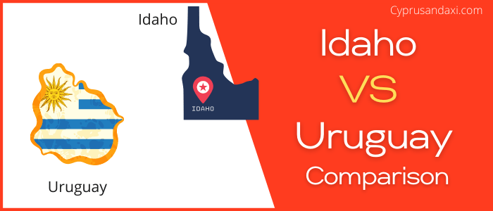 Is Idaho bigger than Uruguay