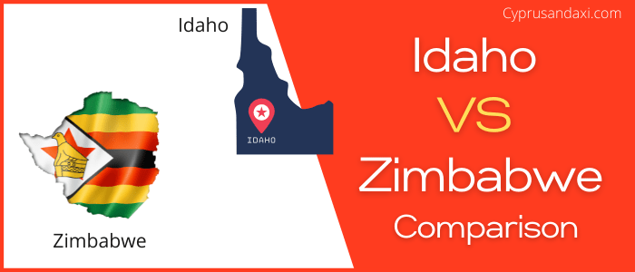 Is Idaho bigger than Zimbabwe