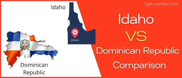 Is Idaho bigger than the Dominican Republic