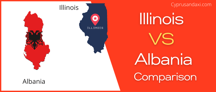 Is Illinois bigger than Albania