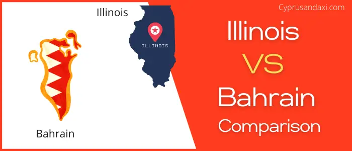 Is Illinois bigger than Bahrain