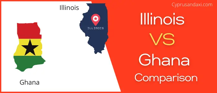 Is Illinois bigger than Ghana