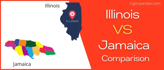 Is Illinois bigger than Jamaica