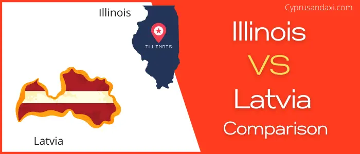 Is Illinois bigger than Latvia