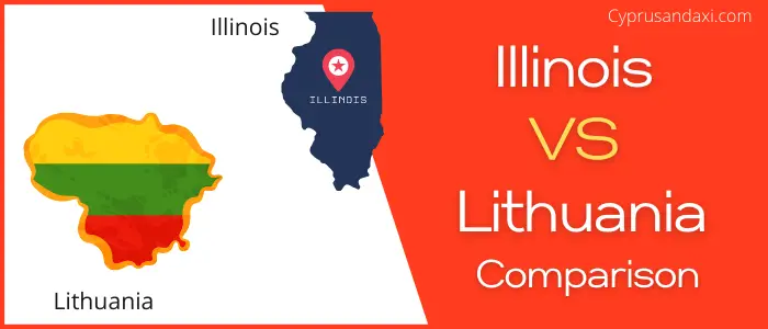 Is Illinois bigger than Lithuania
