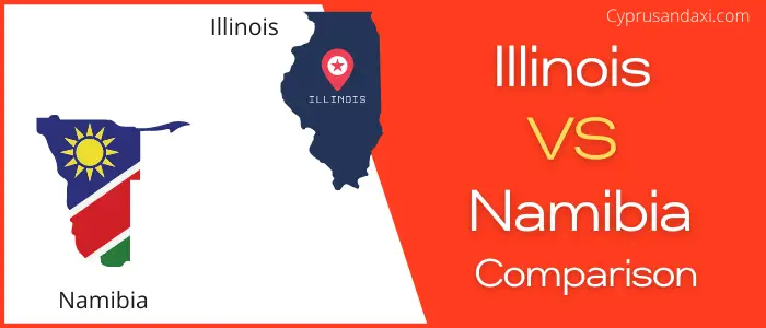 Is Illinois bigger than Namibia