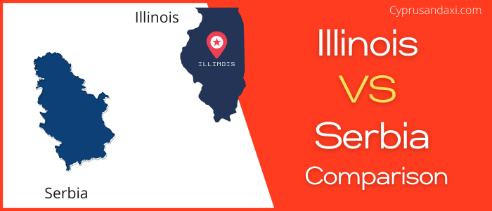 Is Illinois bigger than Serbia
