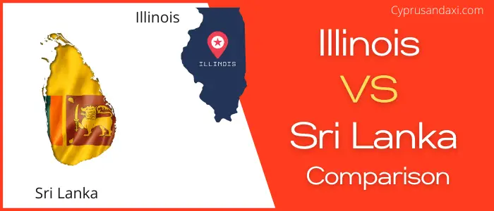 Is Illinois bigger than Sri Lanka