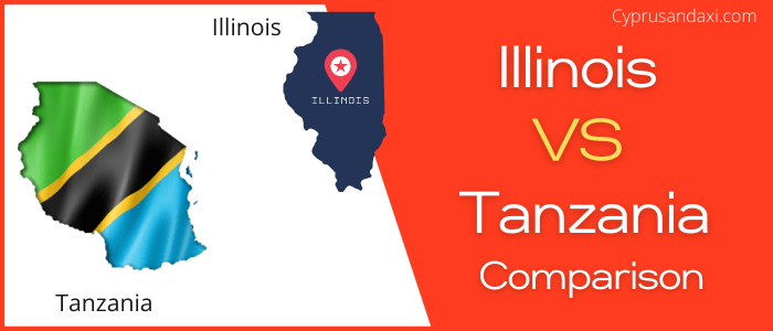 Is Illinois bigger than Tanzania