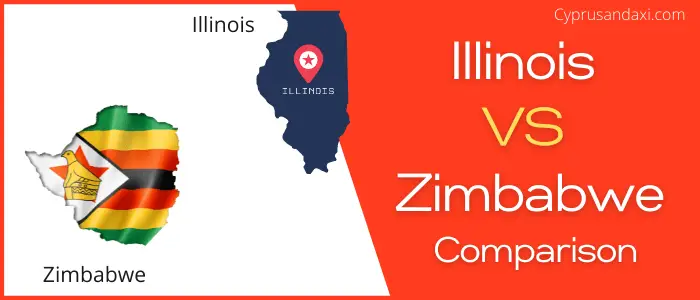 Is Illinois bigger than Zimbabwe