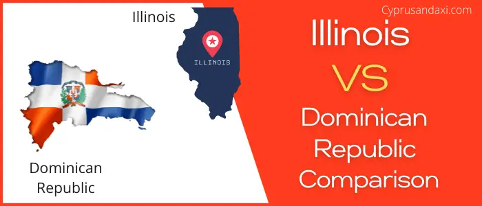 Is Illinois bigger than the Dominican Republic