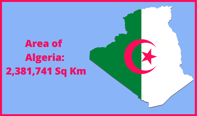 Area of Algeria compared to Louisiana
