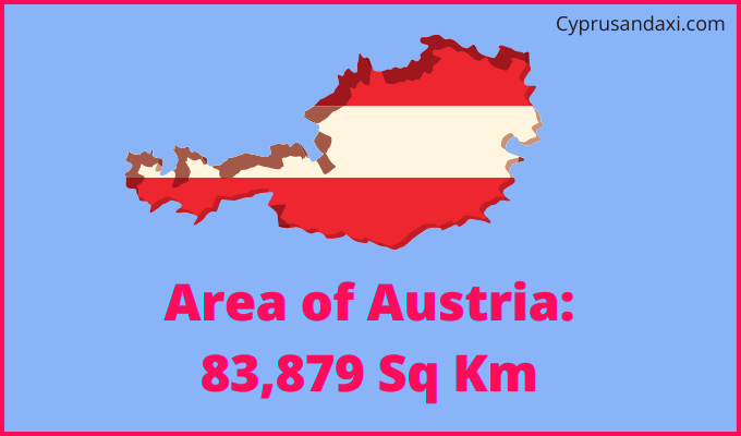 Area of Austria compared to Louisiana