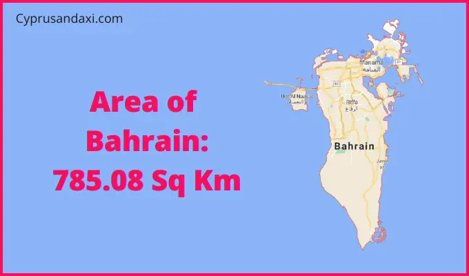 Area of Bahrain compared to Kansas
