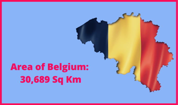 Area of Belgium compared to Maine