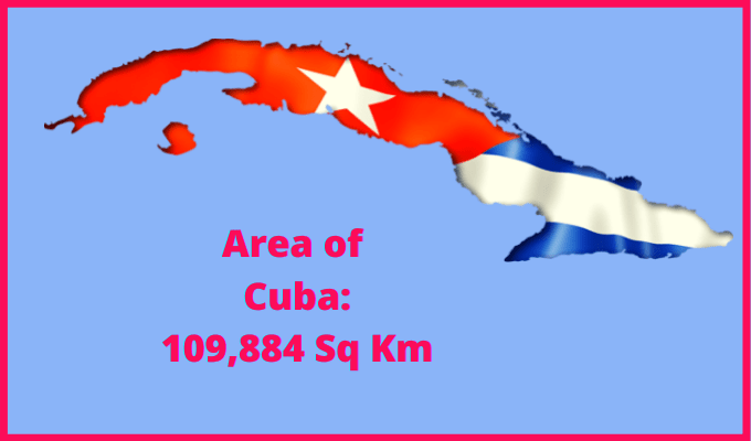 Area of Cuba compared to Louisiana