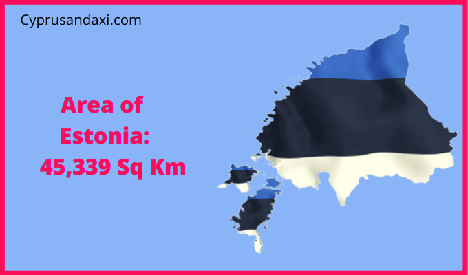Area of Estonia compared to Indiana