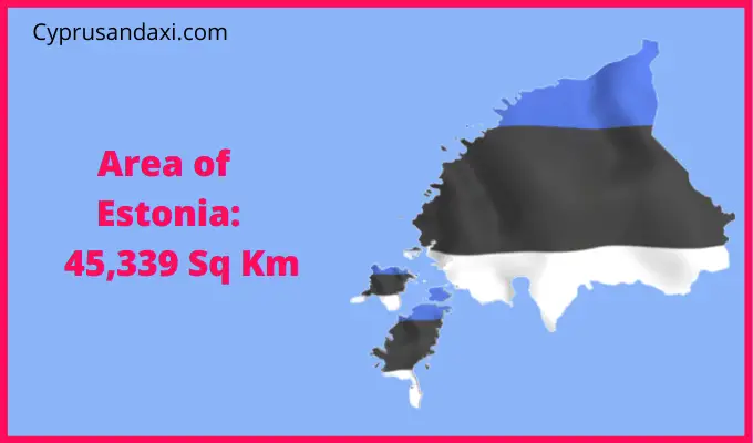 Area of Estonia compared to Maine