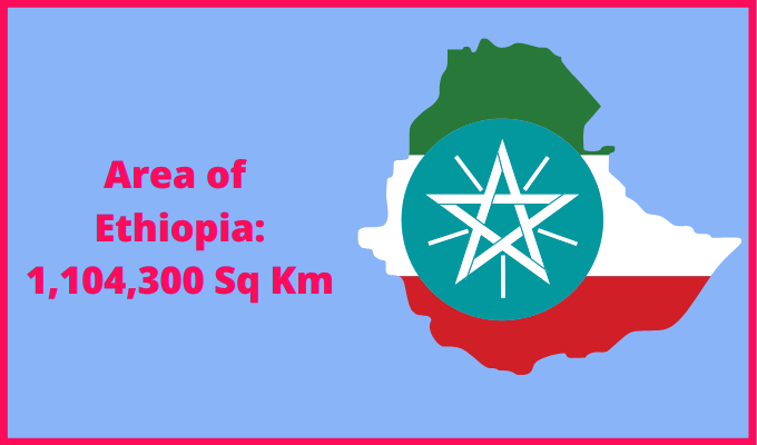 Area of Ethiopia compared to Louisiana