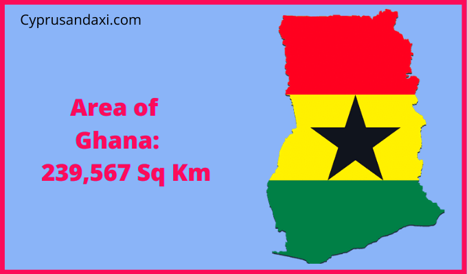 Area of Ghana compared to Iowa