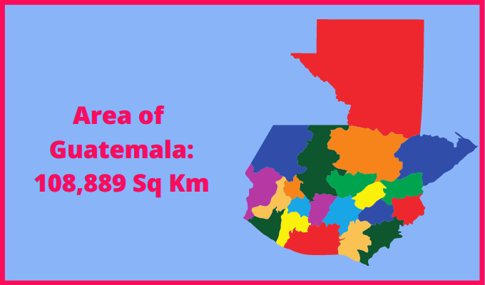 Area of Guatemala compared to Louisiana