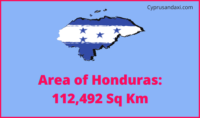 Area of Honduras compared Indiana