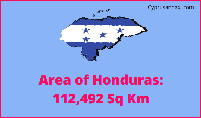 Area of Honduras compared to Louisiana