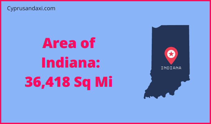 Area of Indiana compared to Denmark