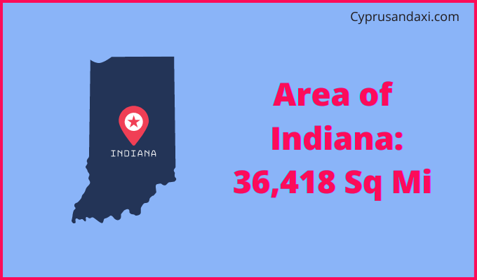 Area of Indiana compared to Indonesia