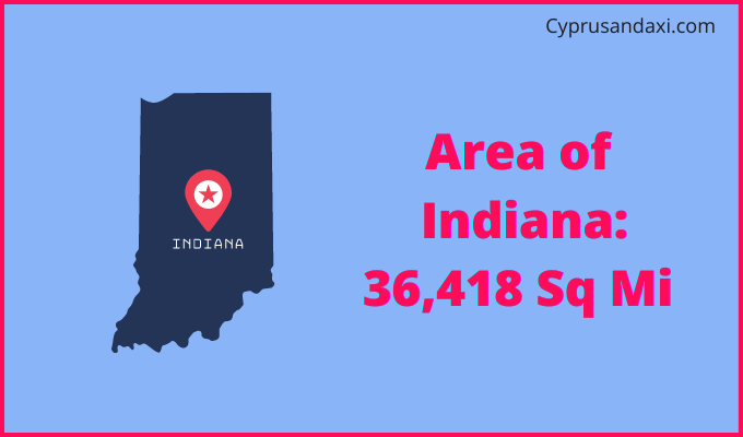 Area of Indiana compared to Pakistan