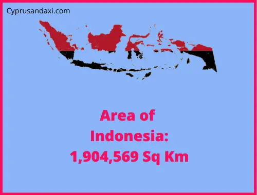 Area of Indonesia compared to Iowa